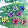 Hand-made Printed Morocco Style Foam Plumeria Hair Pick